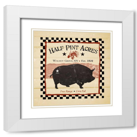 Half Pint Acres White Modern Wood Framed Art Print with Double Matting by Stimson, Diane