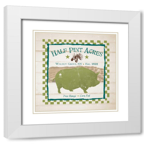 Half Pint Acres White Modern Wood Framed Art Print with Double Matting by Stimson, Diane