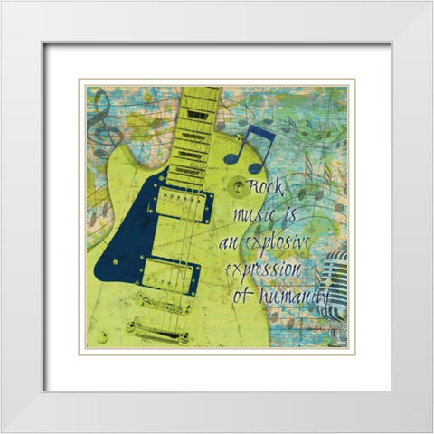 Rock Poetry 1 White Modern Wood Framed Art Print with Double Matting by Stimson, Diane