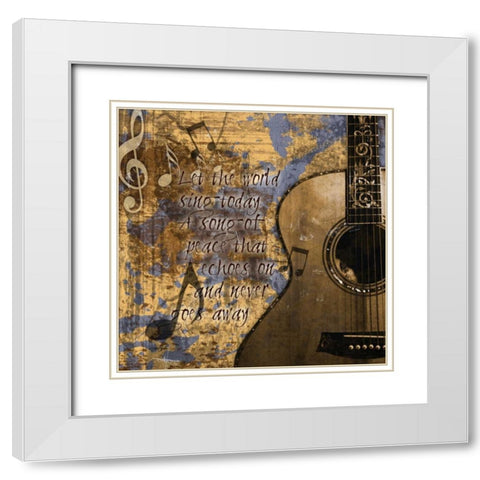 Rock Poetry 2 White Modern Wood Framed Art Print with Double Matting by Stimson, Diane