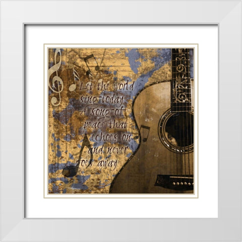 Rock Poetry 2 White Modern Wood Framed Art Print with Double Matting by Stimson, Diane