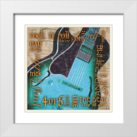 Rock Roth Blue White Modern Wood Framed Art Print with Double Matting by Stimson, Diane