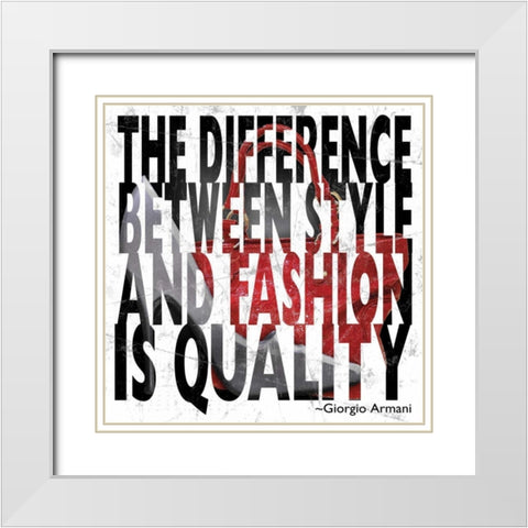 Fashion Armani White Modern Wood Framed Art Print with Double Matting by Stimson, Diane