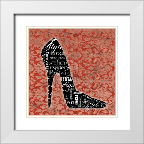 Runway 3 White Modern Wood Framed Art Print with Double Matting by Stimson, Diane