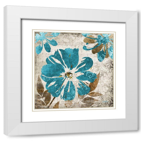 Flora Symphony 2 White Modern Wood Framed Art Print with Double Matting by Stimson, Diane