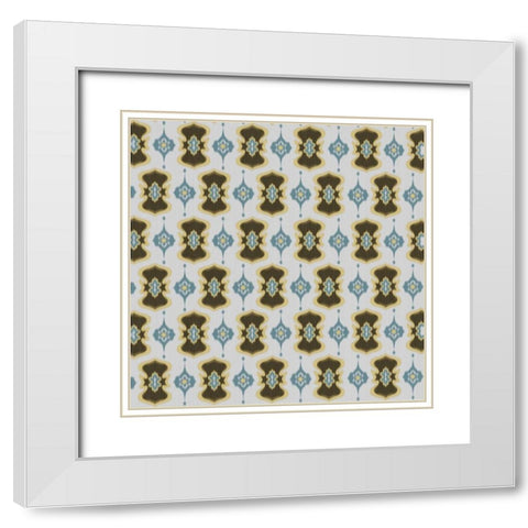 Geo Pattern 1 White Modern Wood Framed Art Print with Double Matting by Stimson, Diane