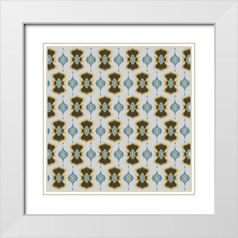 Geo Pattern 1 White Modern Wood Framed Art Print with Double Matting by Stimson, Diane