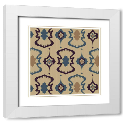 Geo Pattern 2 White Modern Wood Framed Art Print with Double Matting by Stimson, Diane