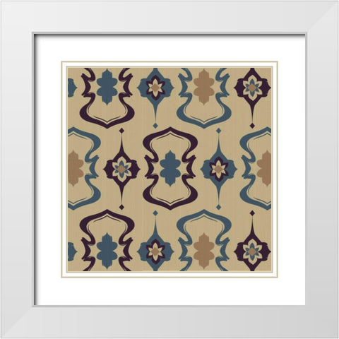 Geo Pattern 2 White Modern Wood Framed Art Print with Double Matting by Stimson, Diane