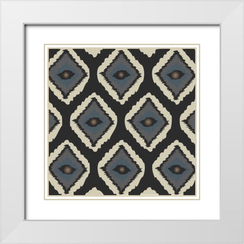 Eye Cat 1 White Modern Wood Framed Art Print with Double Matting by Stimson, Diane