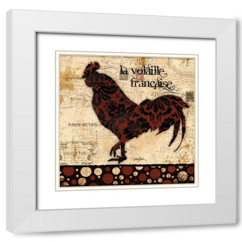 La Volaille Francaise White Modern Wood Framed Art Print with Double Matting by Stimson, Diane