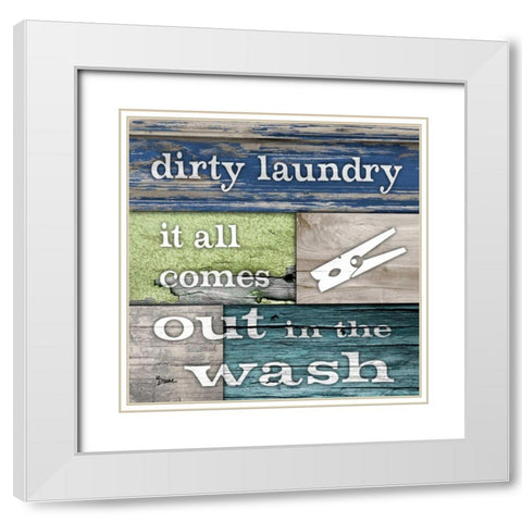 Dirty Laundry White Modern Wood Framed Art Print with Double Matting by Stimson, Diane