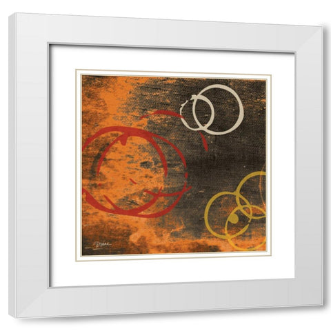 Firey Retreat 1 White Modern Wood Framed Art Print with Double Matting by Stimson, Diane