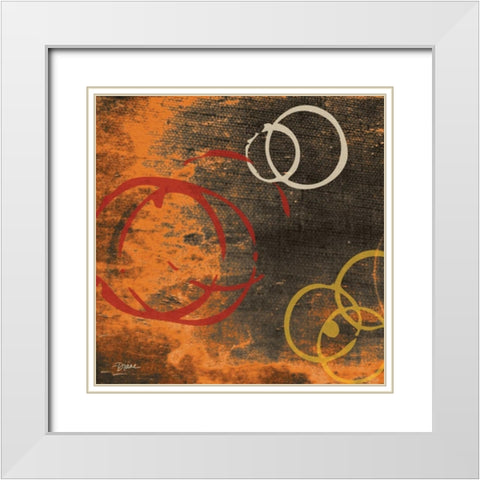 Firey Retreat 1 White Modern Wood Framed Art Print with Double Matting by Stimson, Diane