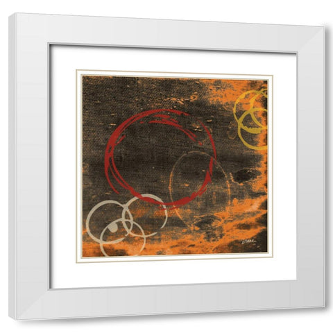 Firey Retreat 2 White Modern Wood Framed Art Print with Double Matting by Stimson, Diane