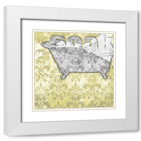 Soak White Modern Wood Framed Art Print with Double Matting by Stimson, Diane