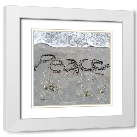 Coastal Peace White Modern Wood Framed Art Print with Double Matting by Stimson, Diane