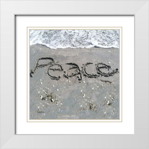 Coastal Peace White Modern Wood Framed Art Print with Double Matting by Stimson, Diane