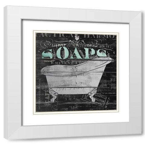 Soaps 1 White Modern Wood Framed Art Print with Double Matting by Stimson, Diane