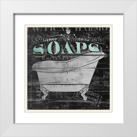 Soaps 1 White Modern Wood Framed Art Print with Double Matting by Stimson, Diane