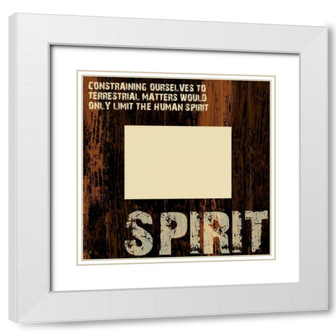 Spirit Grunge White Modern Wood Framed Art Print with Double Matting by Stimson, Diane