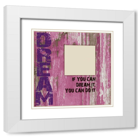 Dream Grunge White Modern Wood Framed Art Print with Double Matting by Stimson, Diane