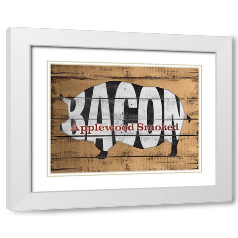 Applewood Smoked White Modern Wood Framed Art Print with Double Matting by Stimson, Diane