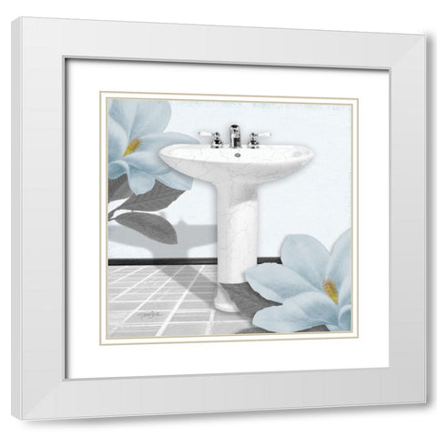 Powder Sink 2 White Modern Wood Framed Art Print with Double Matting by Stimson, Diane