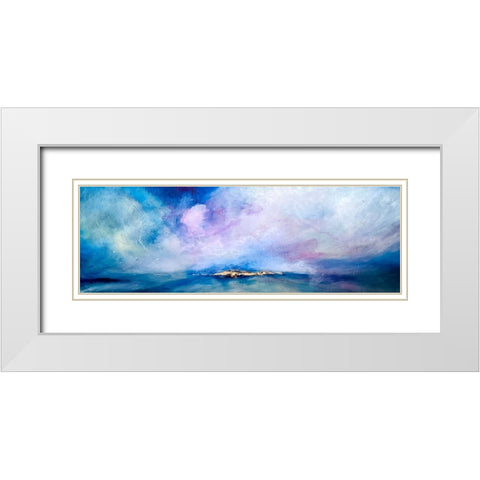 Bright Seascape Lumiere White Modern Wood Framed Art Print with Double Matting by Debs, Emma Catherine