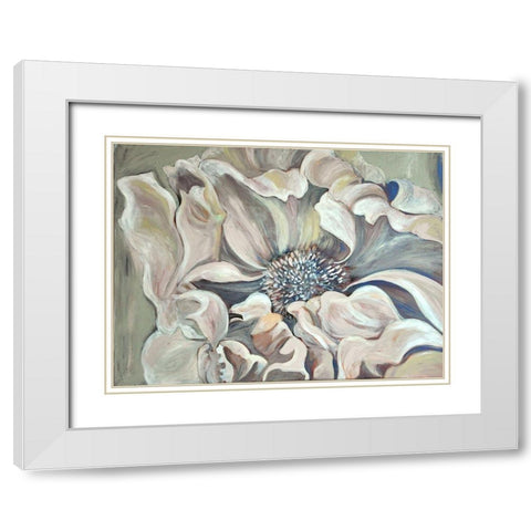 Pale Flower White Modern Wood Framed Art Print with Double Matting by Debs, Emma Catherine