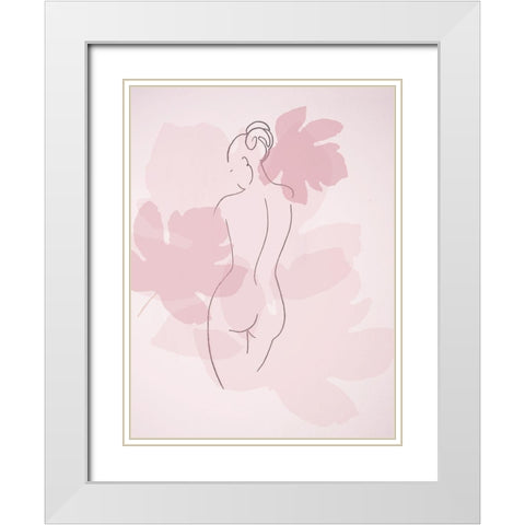 Line Figure with Figs White Modern Wood Framed Art Print with Double Matting by Debs, Emma Catherine
