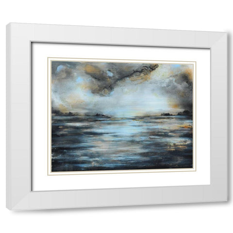 Light and Clouds White Modern Wood Framed Art Print with Double Matting by Debs, Emma Catherine