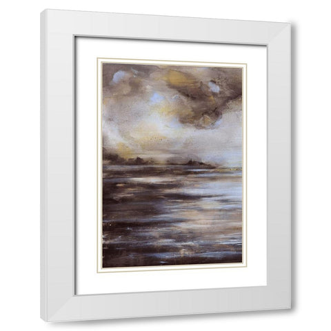 Light and Shadow White Modern Wood Framed Art Print with Double Matting by Debs, Emma Catherine