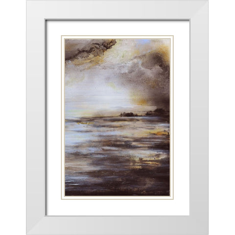 Light and Shadow White Modern Wood Framed Art Print with Double Matting by Debs, Emma Catherine