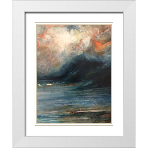 Tryptich 1 White Modern Wood Framed Art Print with Double Matting by Debs, Emma Catherine