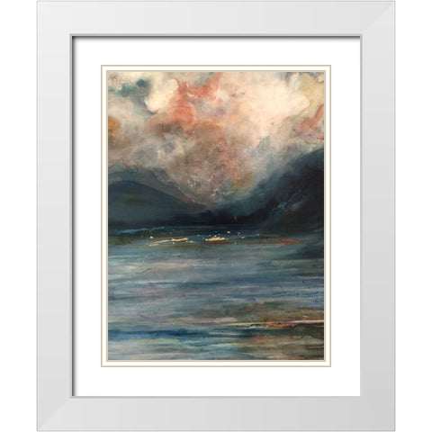 Tryptich 2 White Modern Wood Framed Art Print with Double Matting by Debs, Emma Catherine