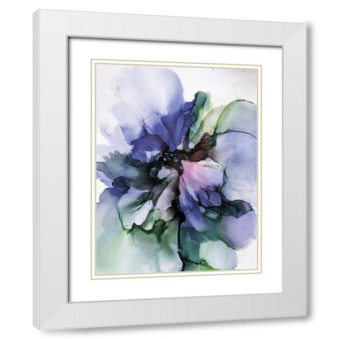Floral Vibrant 2 White Modern Wood Framed Art Print with Double Matting by Debs, Emma Catherine