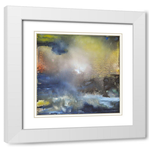 Primordial Vista 2 White Modern Wood Framed Art Print with Double Matting by Debs, Emma Catherine