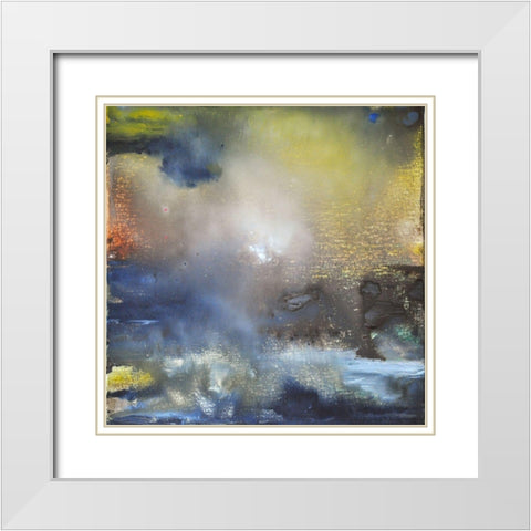 Primordial Vista 2 White Modern Wood Framed Art Print with Double Matting by Debs, Emma Catherine