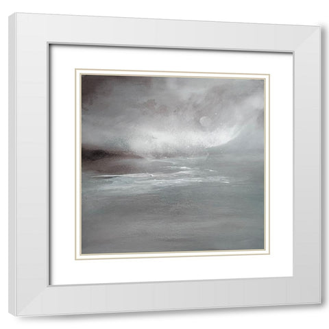Tranquil Waters White Modern Wood Framed Art Print with Double Matting by Debs, Emma Catherine