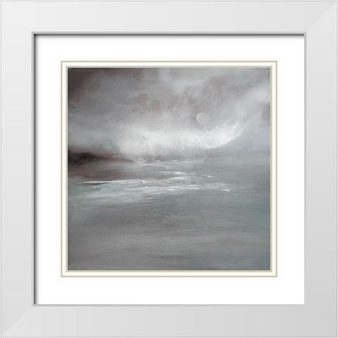 Tranquil Waters White Modern Wood Framed Art Print with Double Matting by Debs, Emma Catherine