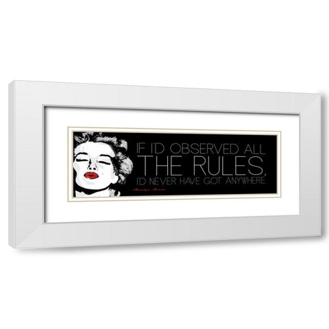 Monroe G White Modern Wood Framed Art Print with Double Matting by Rodriquez Jr, Enrique