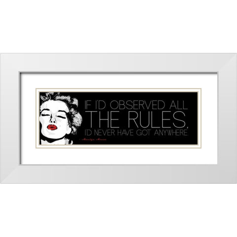 Monroe G White Modern Wood Framed Art Print with Double Matting by Rodriquez Jr, Enrique