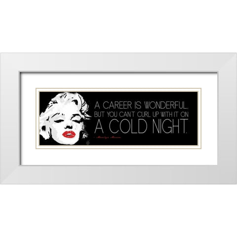 Curl Up White Modern Wood Framed Art Print with Double Matting by Rodriquez Jr, Enrique