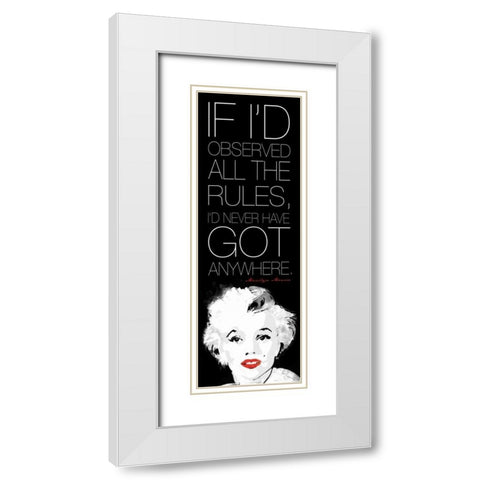 Rules White Modern Wood Framed Art Print with Double Matting by Rodriquez Jr, Enrique