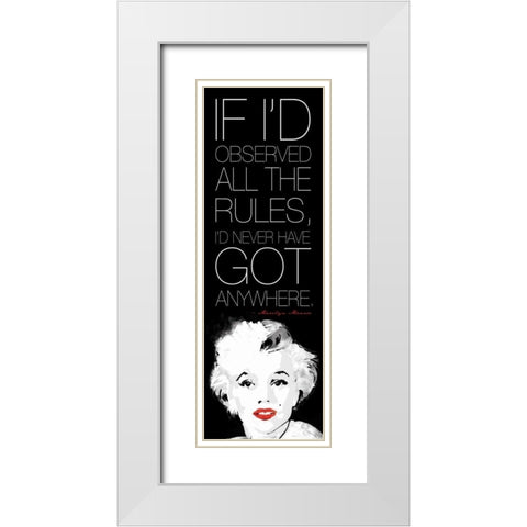 Rules White Modern Wood Framed Art Print with Double Matting by Rodriquez Jr, Enrique