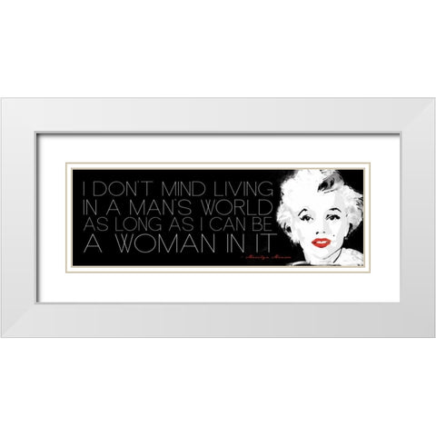 I Dont Mind White Modern Wood Framed Art Print with Double Matting by Rodriquez Jr, Enrique