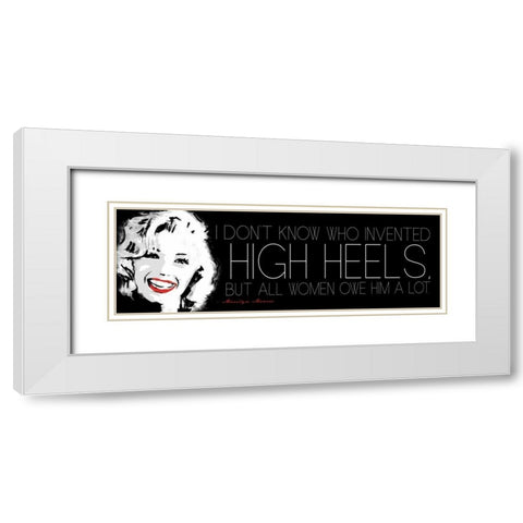 High Heels White Modern Wood Framed Art Print with Double Matting by Rodriquez Jr, Enrique