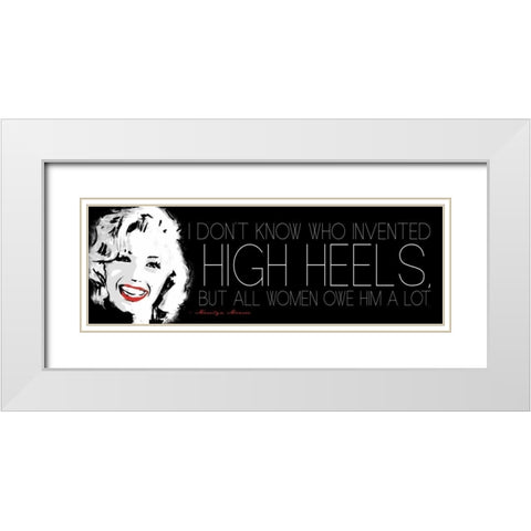 High Heels White Modern Wood Framed Art Print with Double Matting by Rodriquez Jr, Enrique