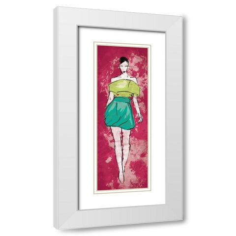 Runway Models White Modern Wood Framed Art Print with Double Matting by Rodriquez Jr, Enrique